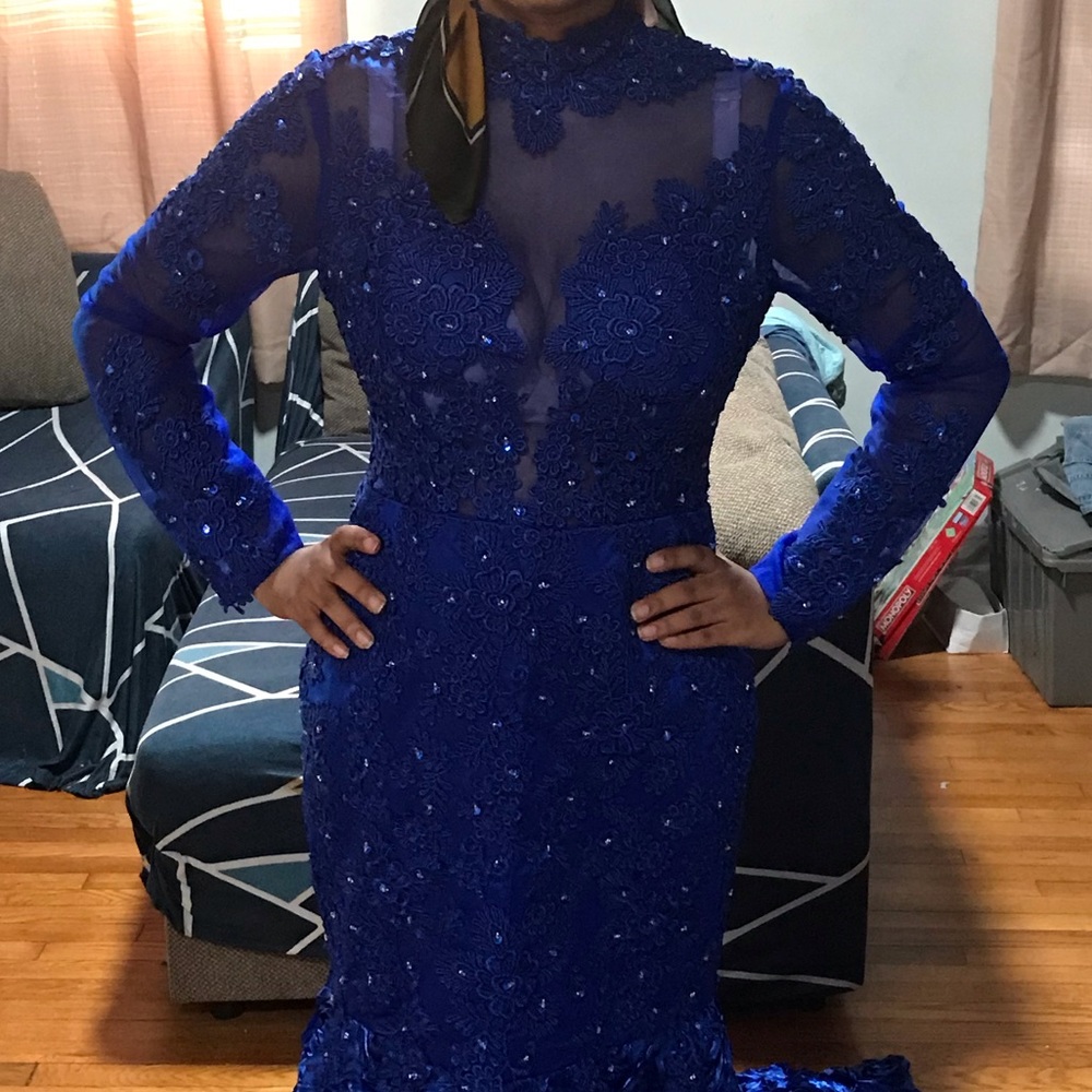 Royal blue prom dress